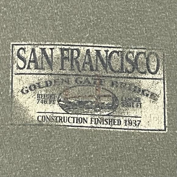 San Francisco T Shirt Mens XL Green Golden Gate Bridge Comfort Colors Tee - Picture 7 of 15